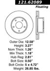 Centric 121.62089 Disc Brake Rotor - Front - view 6