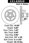 Centric 121.63010 Disc Brake Rotor - Front or Rear - view 7