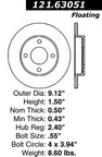 Centric 121.63051 Disc Brake Rotor - Front - view 7