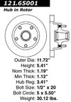 Centric 121.65001 Disc Brake Rotor - Front - view 7