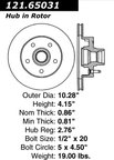 Centric 121.65031 Disc Brake Rotor - Front - view 7