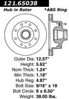 Centric 121.65038 Disc Brake Rotor - Front - view 6