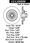Centric 121.65056 Disc Brake Rotor - Front - view 7