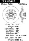 Centric 121.65060 Disc Brake Rotor - Front - view 6