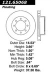 Centric 121.65068 Disc Brake Rotor - Front - view 7
