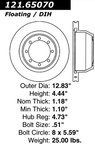 Centric 121.65070 Disc Brake Rotor - Rear - view 7