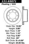 Centric 121.65071 Disc Brake Rotor - Rear - view 7