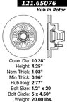 Centric 121.65076 Disc Brake Rotor - Front - view 7