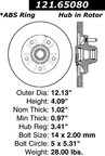 Centric 121.65080 Disc Brake Rotor - Front - view 7