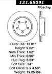 Centric 121.65091 Disc Brake Rotor - Front - view 7
