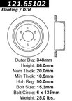Centric 121.65102 Disc Brake Rotor - Rear - view 7