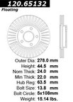 Centric 121.65132 Disc Brake Rotor - Front - view 7