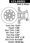 Centric 121.66001 Disc Brake Rotor - Front - view 6