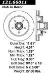 Centric 121.66011 Disc Brake Rotor - Front - view 7
