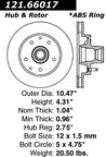 Centric 121.66017 Disc Brake Rotor - Front - view 7
