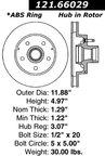Centric 121.66029 Disc Brake Rotor - Front - view 7