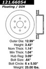 Centric 121.66054 Disc Brake Rotor - Rear - view 6