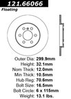 Centric 121.66066 Disc Brake Rotor - Rear - view 6