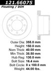 Centric 121.66075 Disc Brake Rotor - Front or Rear - view 7