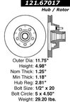 Centric 121.67017 Disc Brake Rotor - Front - view 7
