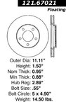 Centric 121.67021 Disc Brake Rotor - Front - view 7