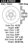 Centric 121.67055 Disc Brake Rotor - Front - view 6