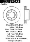 Centric 121.67072 Disc Brake Rotor - Front - view 7