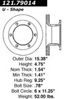 Centric 121.79014 Disc Brake Rotor - Front - view 7