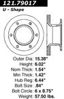 Centric 121.79017 Disc Brake Rotor - Front - view 7