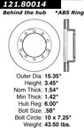 Centric 121.80014 Disc Brake Rotor - Front or Rear - view 7