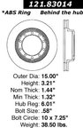 Centric 121.83014 Disc Brake Rotor - Front or Rear - view 7