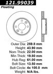 Centric 121.99039 Disc Brake Rotor - Front - view 7