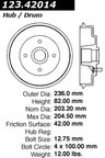 Centric 123.42014 Brake Drum - Rear - view 7
