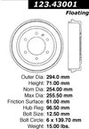 Centric 123.43001 Brake Drum - Rear - view 7