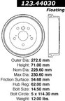Centric 123.44030 Brake Drum - Rear - view 7