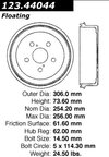 Centric 123.44044 Brake Drum - Rear - view 7
