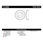 Centric 123.50000 Brake Drum - Rear - view 8