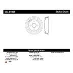 Centric 123.61001 Brake Drum - Rear - view 8