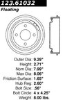 Centric 123.61032 Brake Drum - Rear - view 7