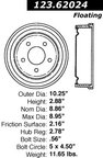 Centric 123.62024 Brake Drum - Rear - view 7