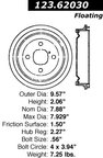 Centric 123.62030 Brake Drum - Rear - view 7