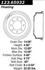 Centric 123.65032 Brake Drum - Rear - view 7