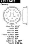 Centric 123.67028 Brake Drum - Rear - view 7