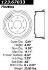 Centric 123.67033 Brake Drum - Rear - view 7