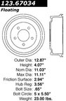 Centric 123.67034 Brake Drum - Rear - view 7