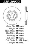 Centric 125.20022 Disc Brake Rotor - Rear - view 6