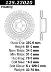 Centric 125.22020 Disc Brake Rotor - Front - view 6