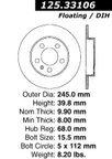 Centric 125.33106 Disc Brake Rotor - Rear - view 6