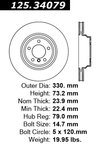 Centric 125.34079 Disc Brake Rotor - Front - view 6
