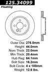 Centric 125.34099 Disc Brake Rotor - Front - view 6